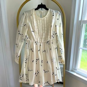 Anthropologie FEUILLE EMBROIDERED TUNIC DRESS